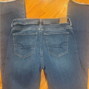 American Eagle Outfitters Dark Blue Straight Leg Jeans